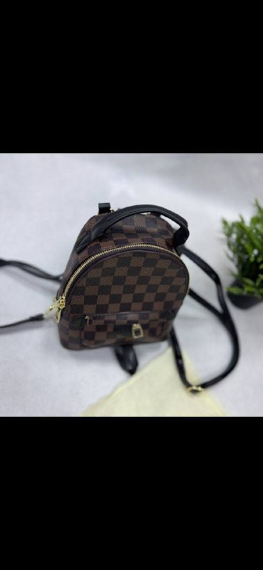 Louis Vuitton Unisex Luxury Damier Ebene Palm Springs Mini Backpack AAA Quality Reps UK