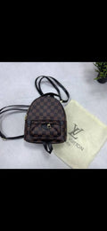 Louis Vuitton Unisex Luxury Damier Ebene Palm Springs Mini Backpack AAA Quality Reps UK