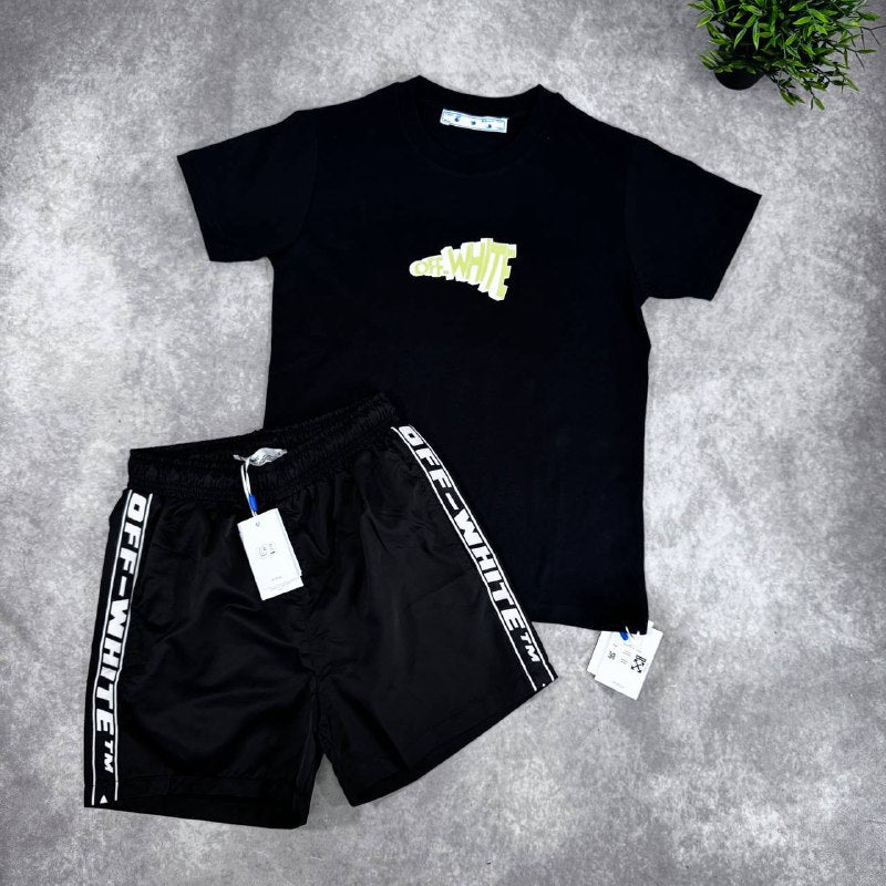 Off-White Men's Luxury Urban T-Shirt & Shorts Set AAA Quality Reps UK