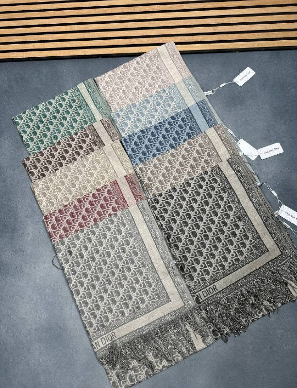 Christian Dior Women's Luxury Oblique Jacquard Fringe Scarfs Collection AAA Quality Reps UK