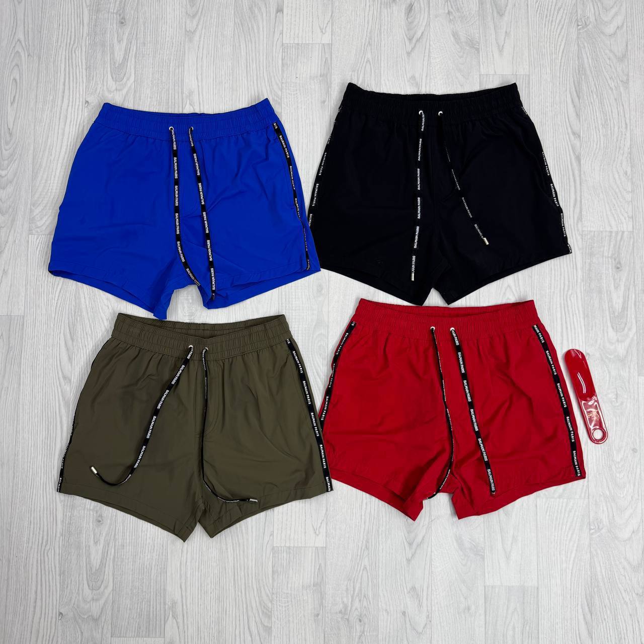Balmain Men's Luxury Logo-Tape Border Premium Swim Shorts Collection AAA Quality Reps UK