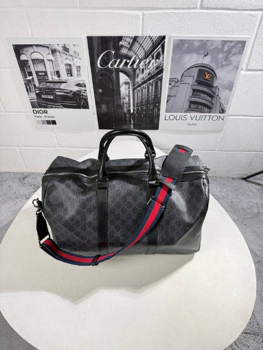 Gucci GG Supreme Black Canvas Duffle Bag AAA Quality Reps UK