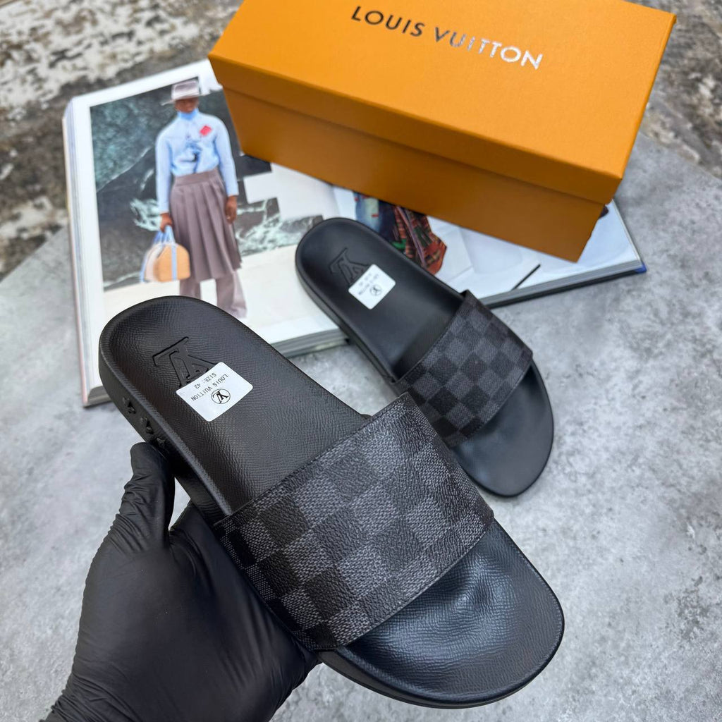 Louis Vuitton Waterfront Mule Monogram Slides - Premium Pool Sandals UK Reps AAA Quality
