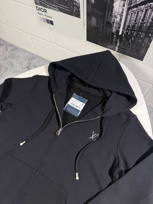 Louis Vuitton Men's Luxury Metal Logo Grey Fleece Tracksuit AAA Quality Reps UK
