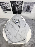 Louis Vuitton Men's Luxury Metal Logo Grey Fleece Tracksuit AAA Quality Reps UK