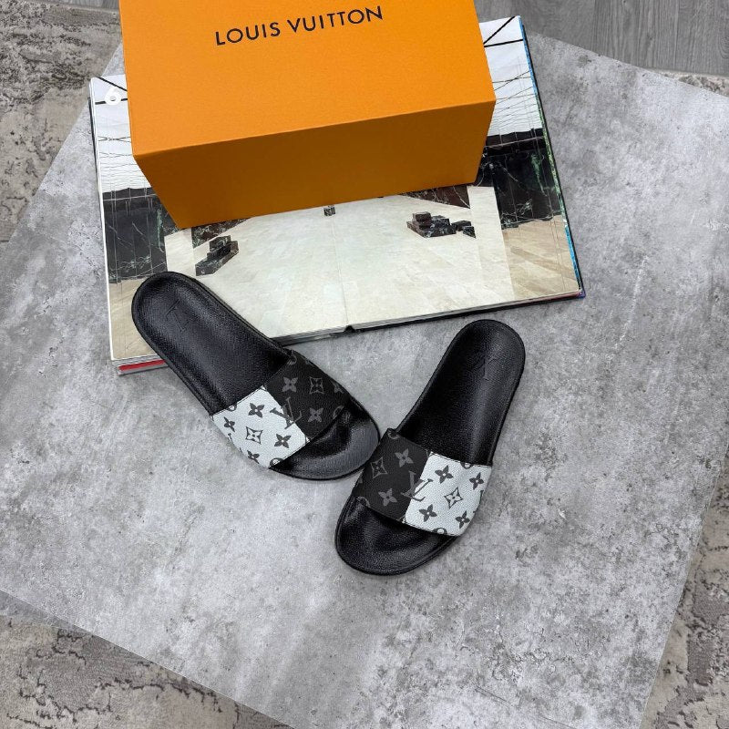 Louis Vuitton Men's Luxury Waterfront Split Monogram Mule Slides AAA Quality Reps UK