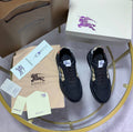 Burberry Men's Vintage Check Detail Black Leather Sneakers Set AAA Quality Reps UK