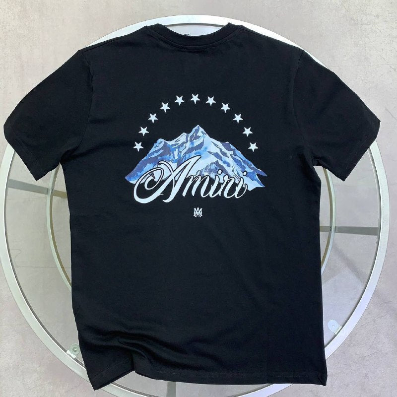 Amiri Men's Mountain Graphic Script Logo T-Shirt Collection AAA Quality Reps UK