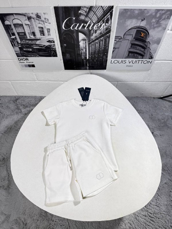 Christian Dior Kid's Luxury CD Icon T-Shirt & Shorts Set AAA Quality Reps UK