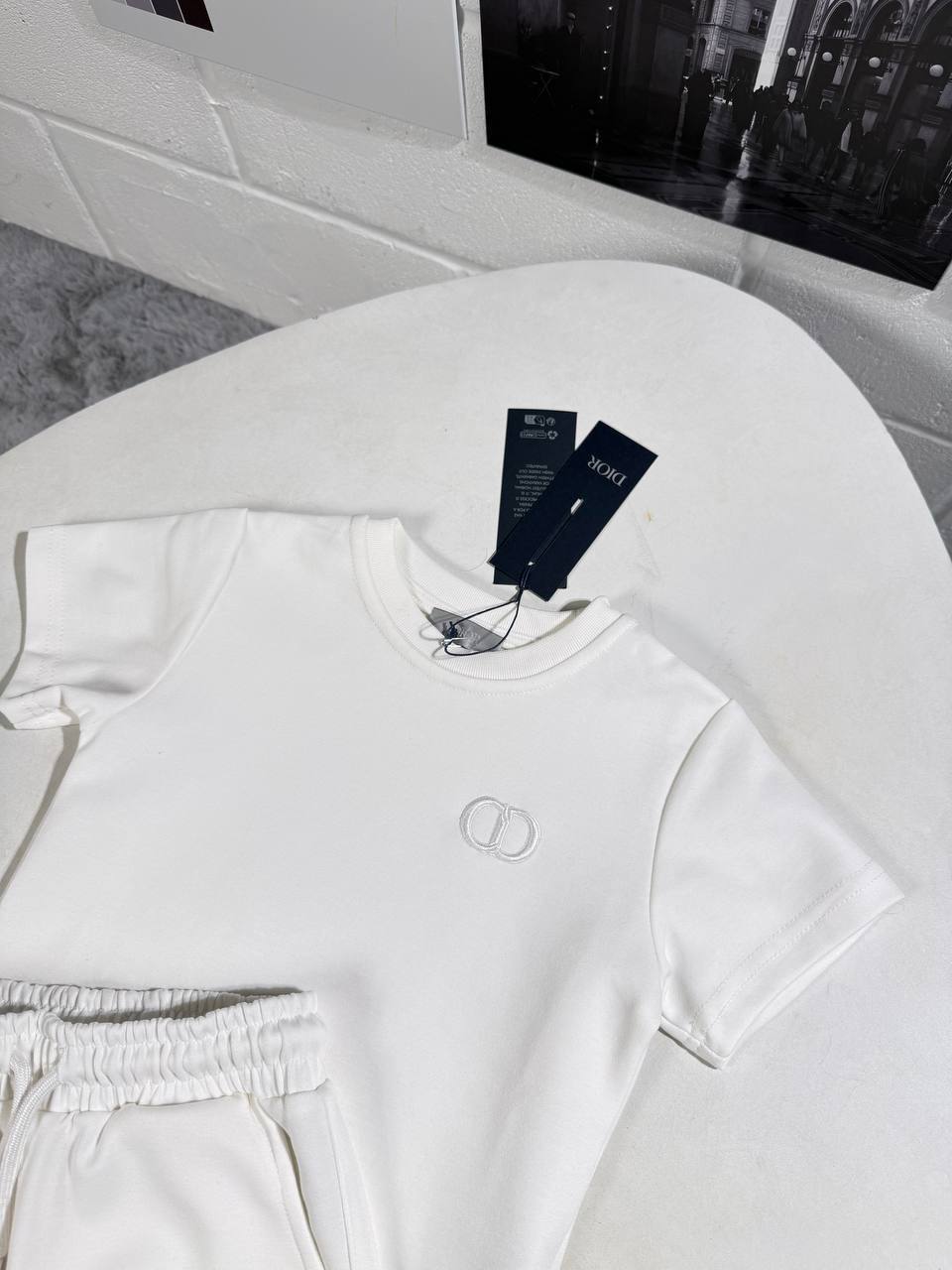 Christian Dior Kid's Luxury CD Icon T-Shirt & Shorts Set AAA Quality Reps UK