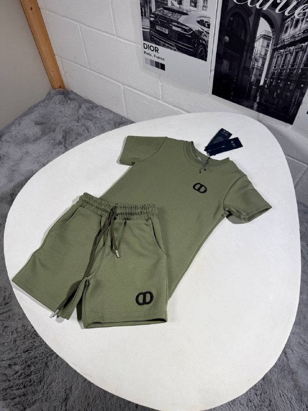 Christian Dior Kid's Luxury CD Icon T-Shirt & Shorts Set AAA Quality Reps UK