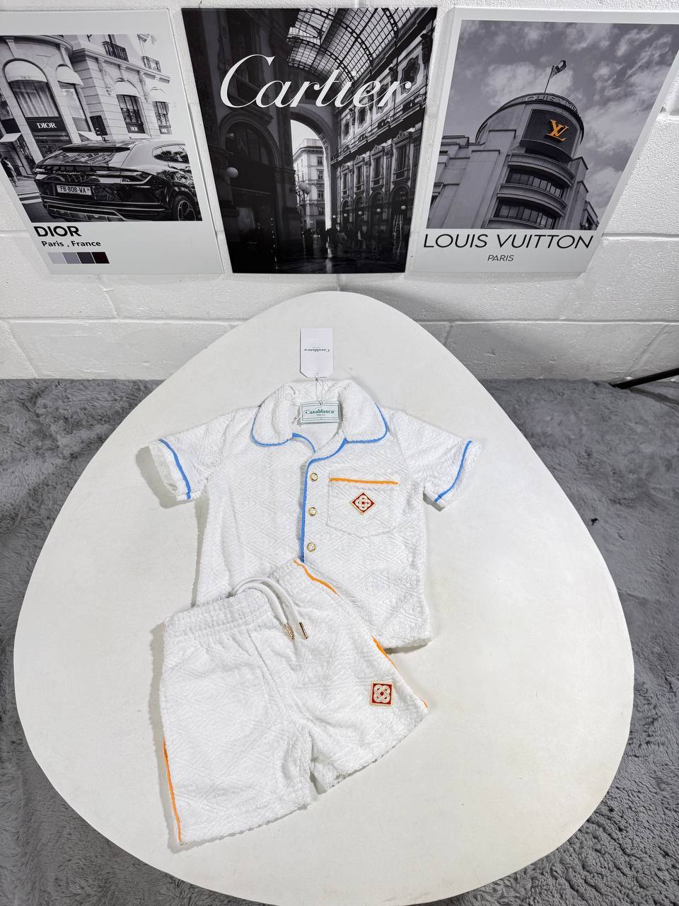 Casablanca Paris Kids Terry Cloth Polo and Shorts Set AAA Quality Reps UK