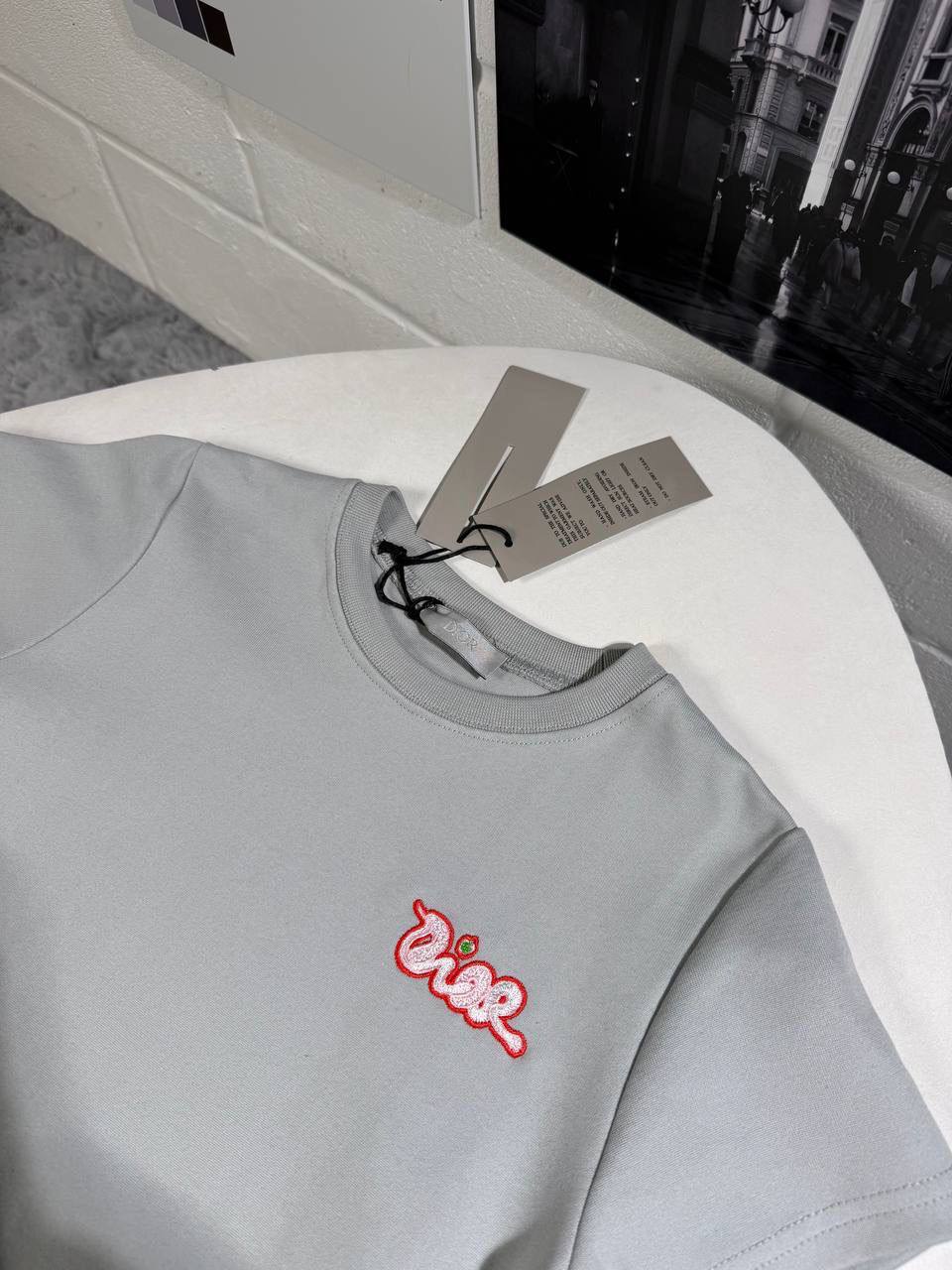 Dior Kids Premium Embroidered Logo T-Shirt and Shorts Casual Set AAA Quality Reps UK