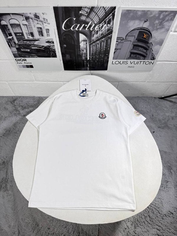 Moncler Classic Men's Luxury Double Logo Patch Cotton T-Shirt AAA Quality Reps UK