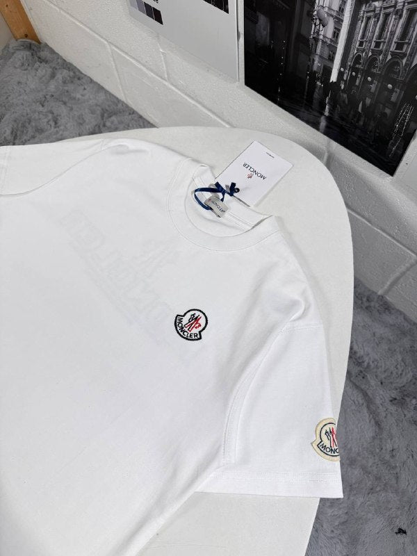 Moncler Classic Men's Luxury Double Logo Patch Cotton T-Shirt AAA Quality Reps UK