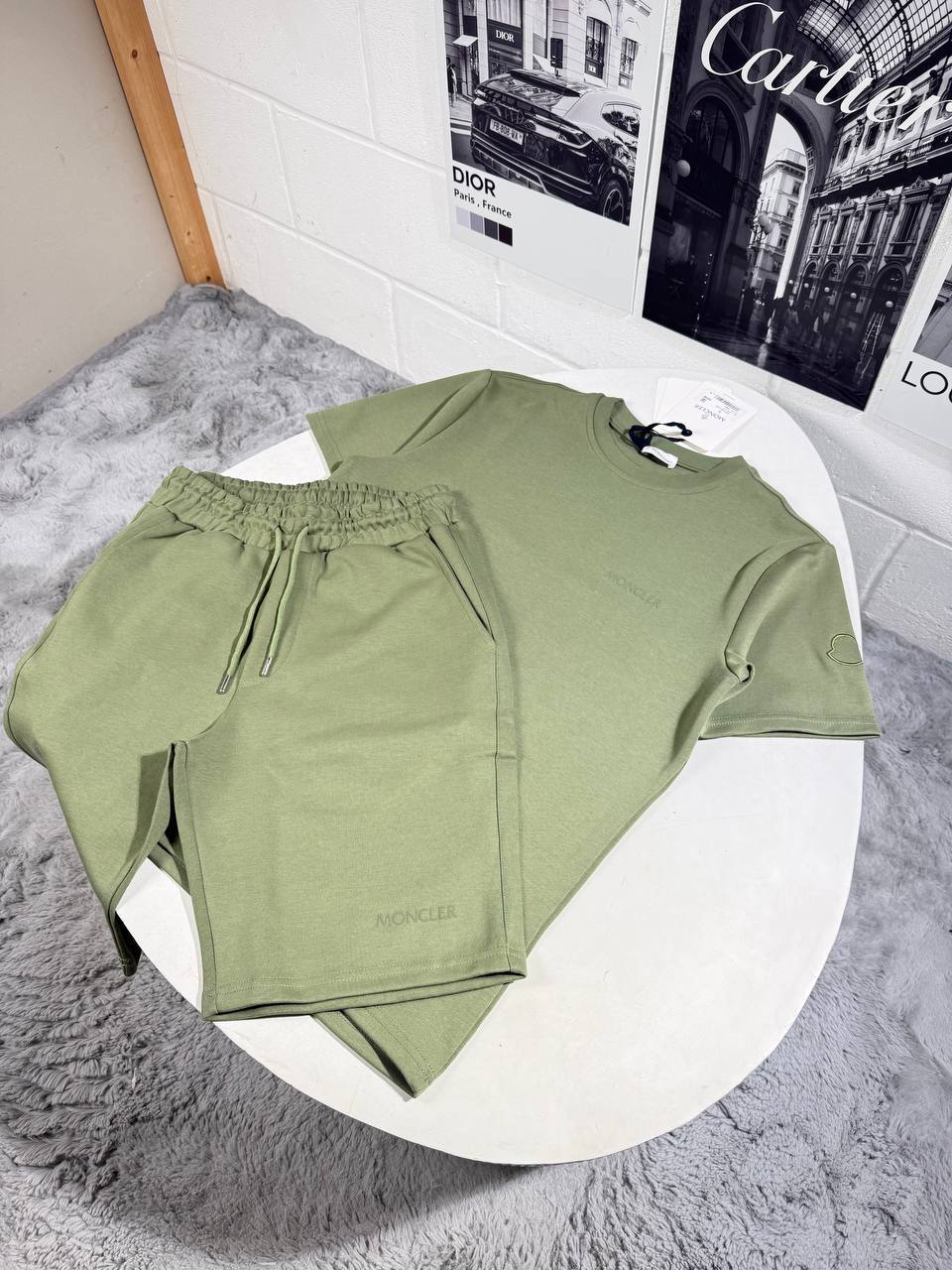 Moncler Men's Luxury Premium Cotton T-Shirt and Drawstring Shorts Set AAA Quality Reps UK