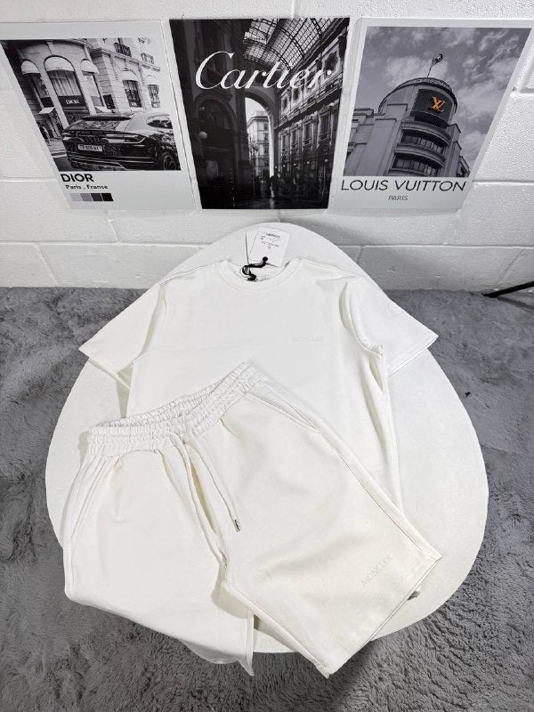 Moncler Men's Luxury Premium Cotton T-Shirt and Drawstring Shorts Set AAA Quality Reps UK