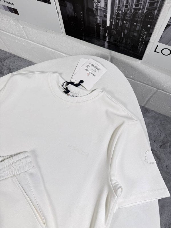 Moncler Men's Luxury Premium Cotton T-Shirt and Drawstring Shorts Set AAA Quality Reps UK