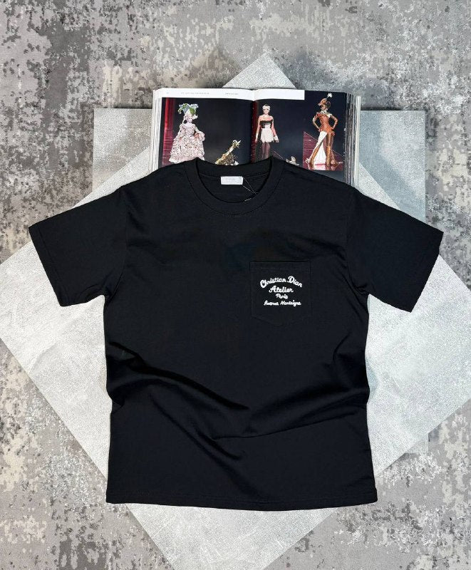 Christian Dior Men's Luxury Atelier Premium Cotton Pocket T-Shirts AAA Quality Reps UK