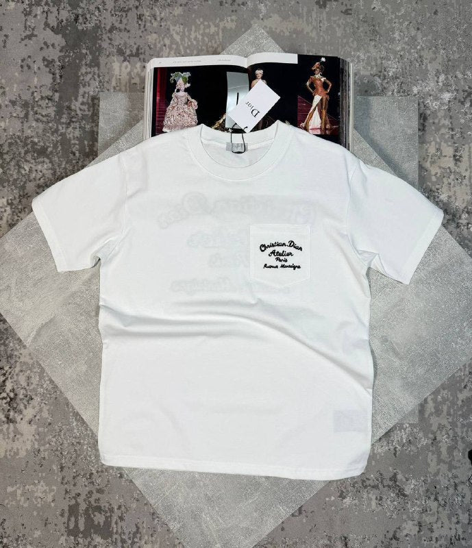 Christian Dior Men's Luxury Atelier Premium Cotton Pocket T-Shirts AAA Quality Reps UK