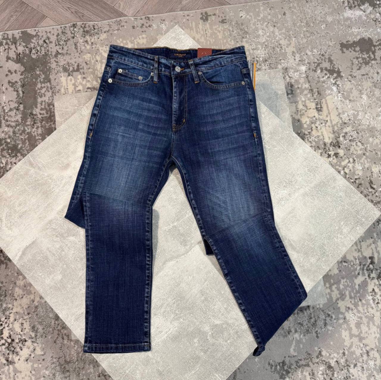 Louis Vuitton Women's Luxury Monogram Slim-Fit Dark Wash Premium Denim Jeans AAA Quality Reps UK