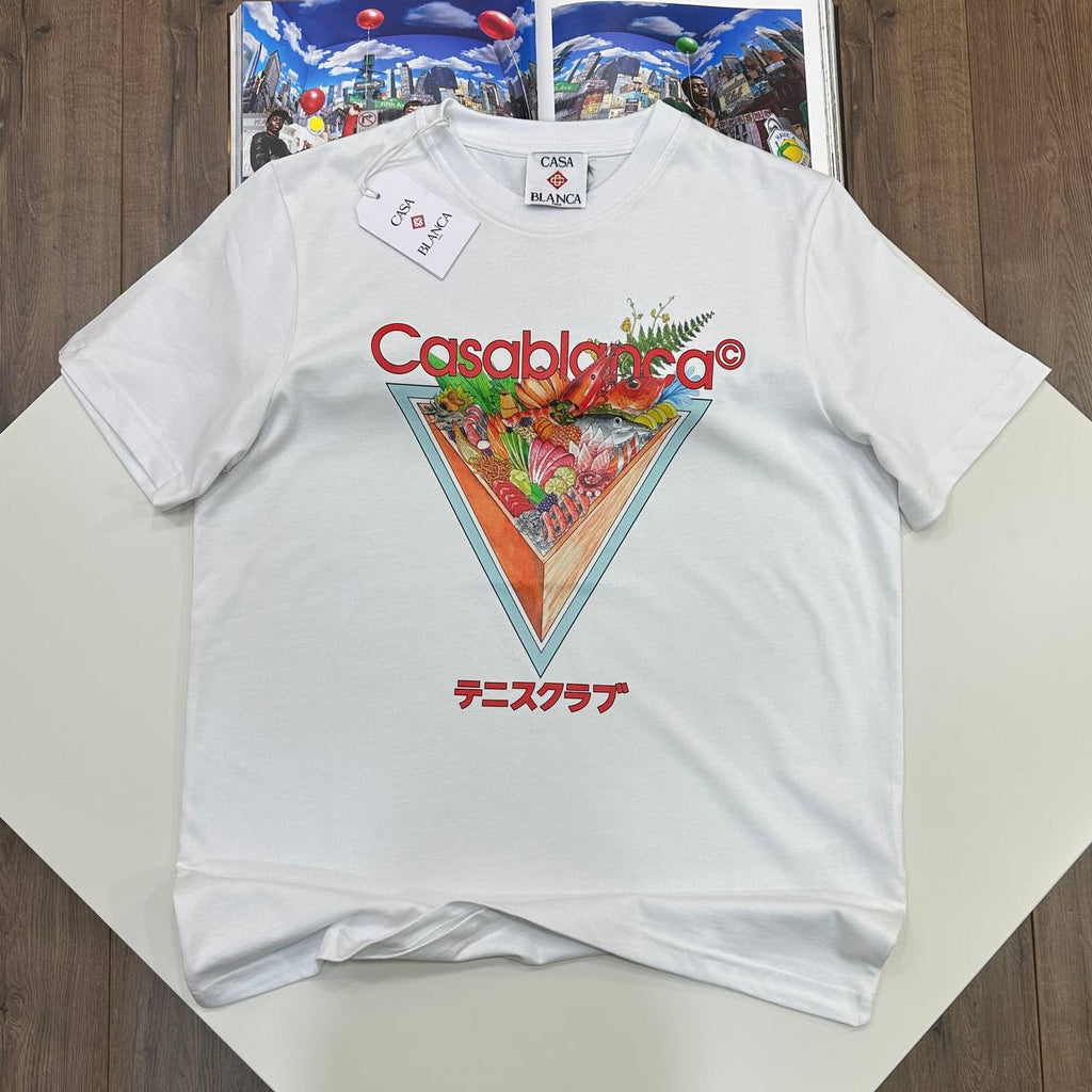 CASABLANCA Tennis Club Icon Logo T-Shirt Reps Uk AAA+ Quality