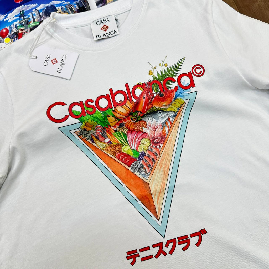 CASABLANCA Tennis Club Icon Logo T-Shirt Reps Uk AAA+ Quality