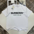 White Burberry T-shirt With Black Logo UK Reps AAA+ Quality