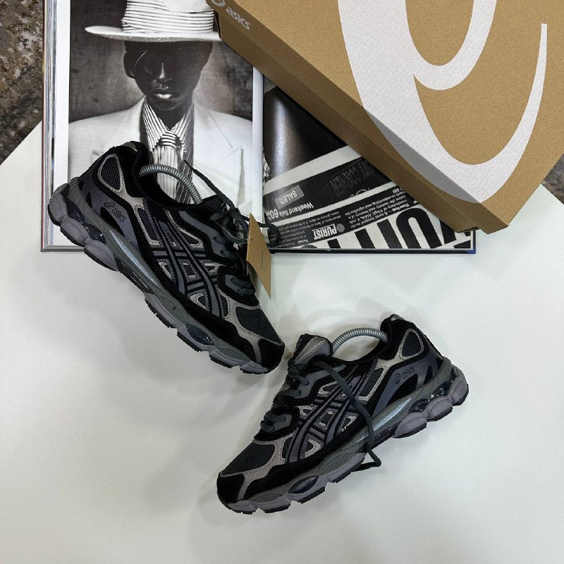 Asics Gel-NYC sneakers in a black and graphite colorway UK Reps AAA+ Quality