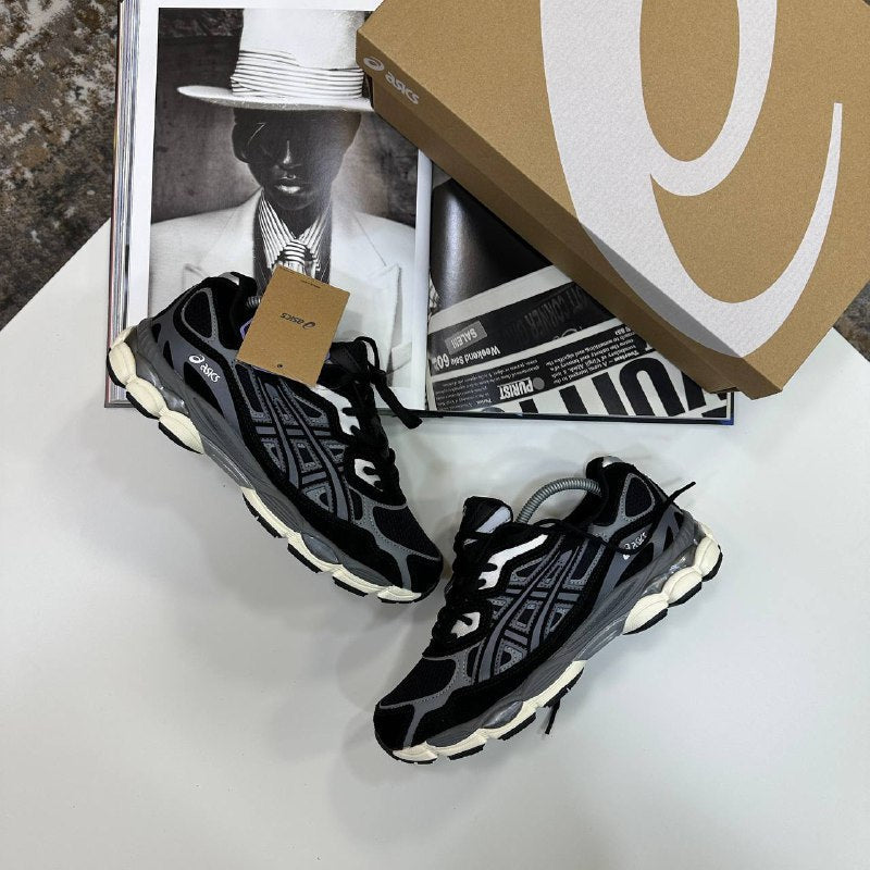 Asics Gel-NYC sneakers in a black and graphite colorway UK Reps AAA+ Quality