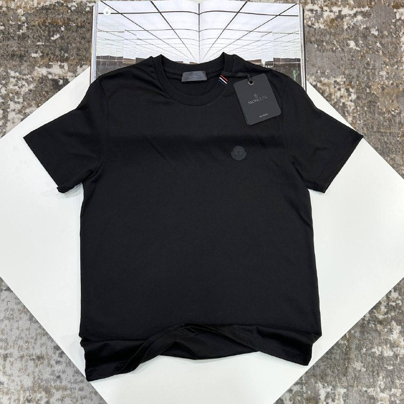 Moncler Logo Patch Cotton Crew Neck T-Shirt UK Reps AAA+ Quality