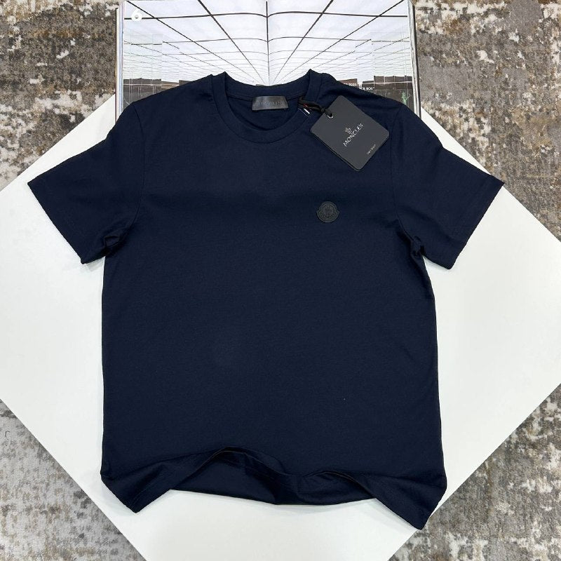 Moncler Logo Patch Cotton Crew Neck T-Shirt UK Reps AAA+ Quality