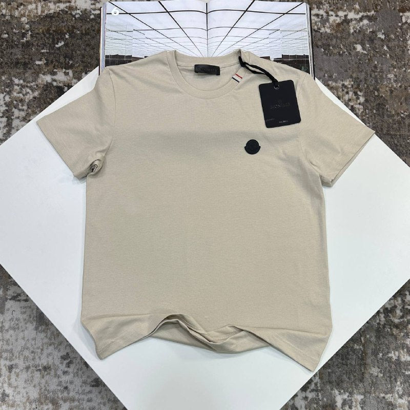 Moncler Logo Patch Cotton Crew Neck T-Shirt UK Reps AAA+ Quality