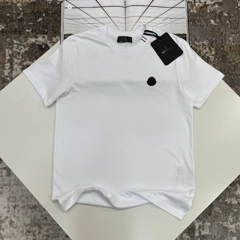 Moncler Logo Patch Cotton Crew Neck T-Shirt UK Reps AAA+ Quality