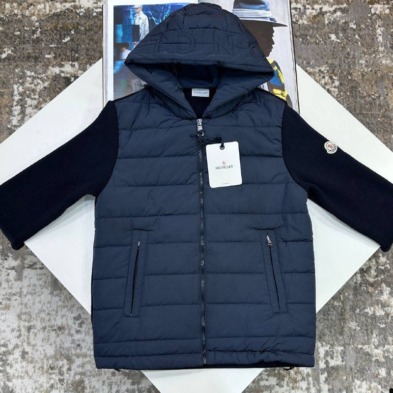 Moncler Down Tricot Hybrid Zip-Up Cardigan UK Reps AAA+ Quality