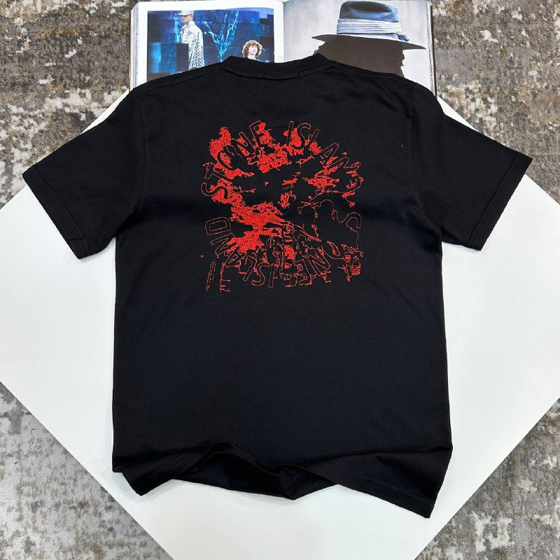 Stone Island "Stamp One" Graphic Print Cotton T-Shirt UK Reps AAA+ Quality