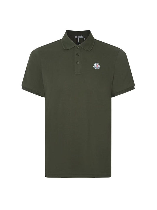 Moncler Logo Patch Cotton Piqué Polo Shirt - Deep Forest UK Reps AAA+ Quality