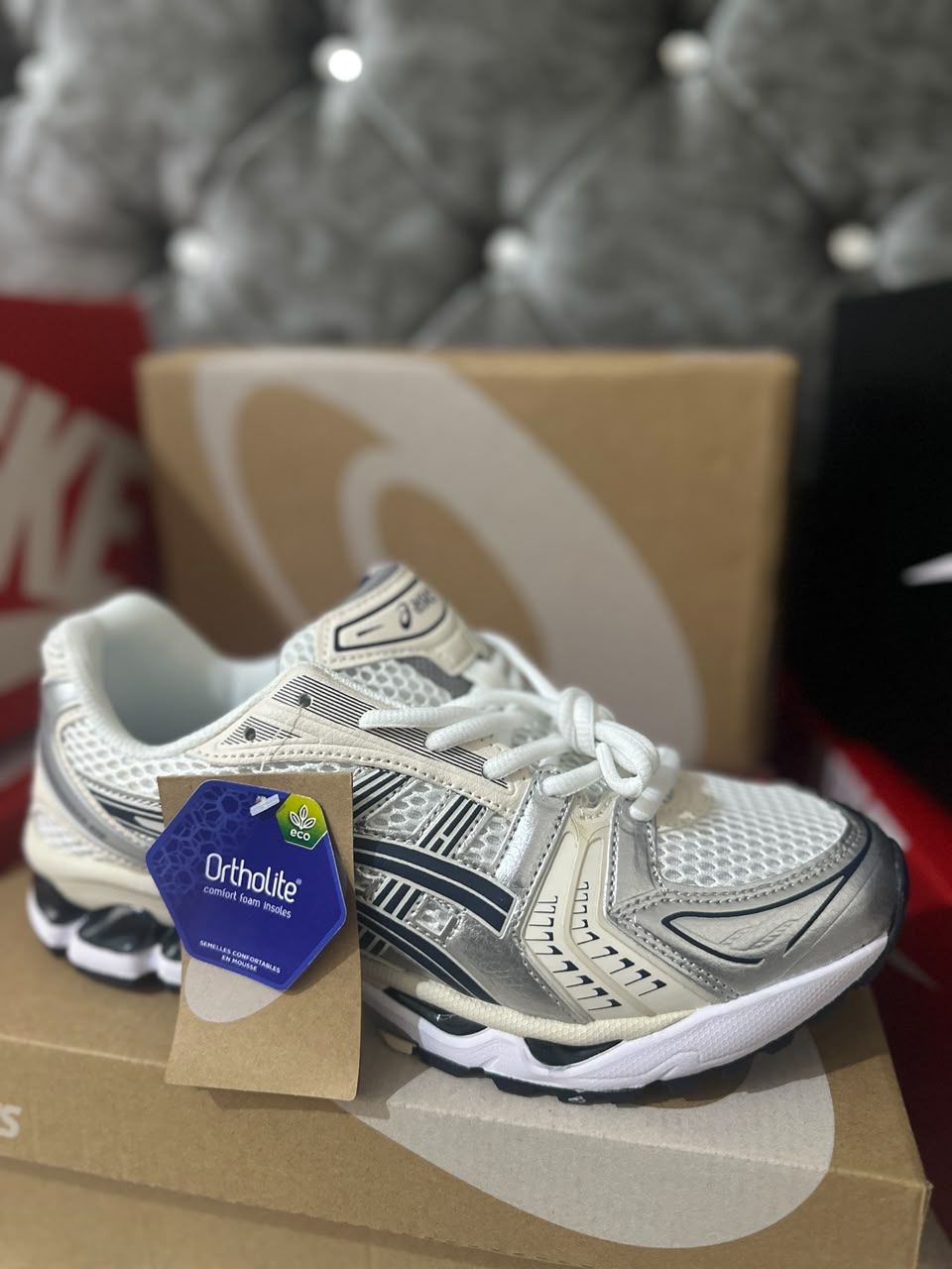 Asics Gel-Kayano 14 "White Midnight Mens Trainers UK Reps AAA Quality