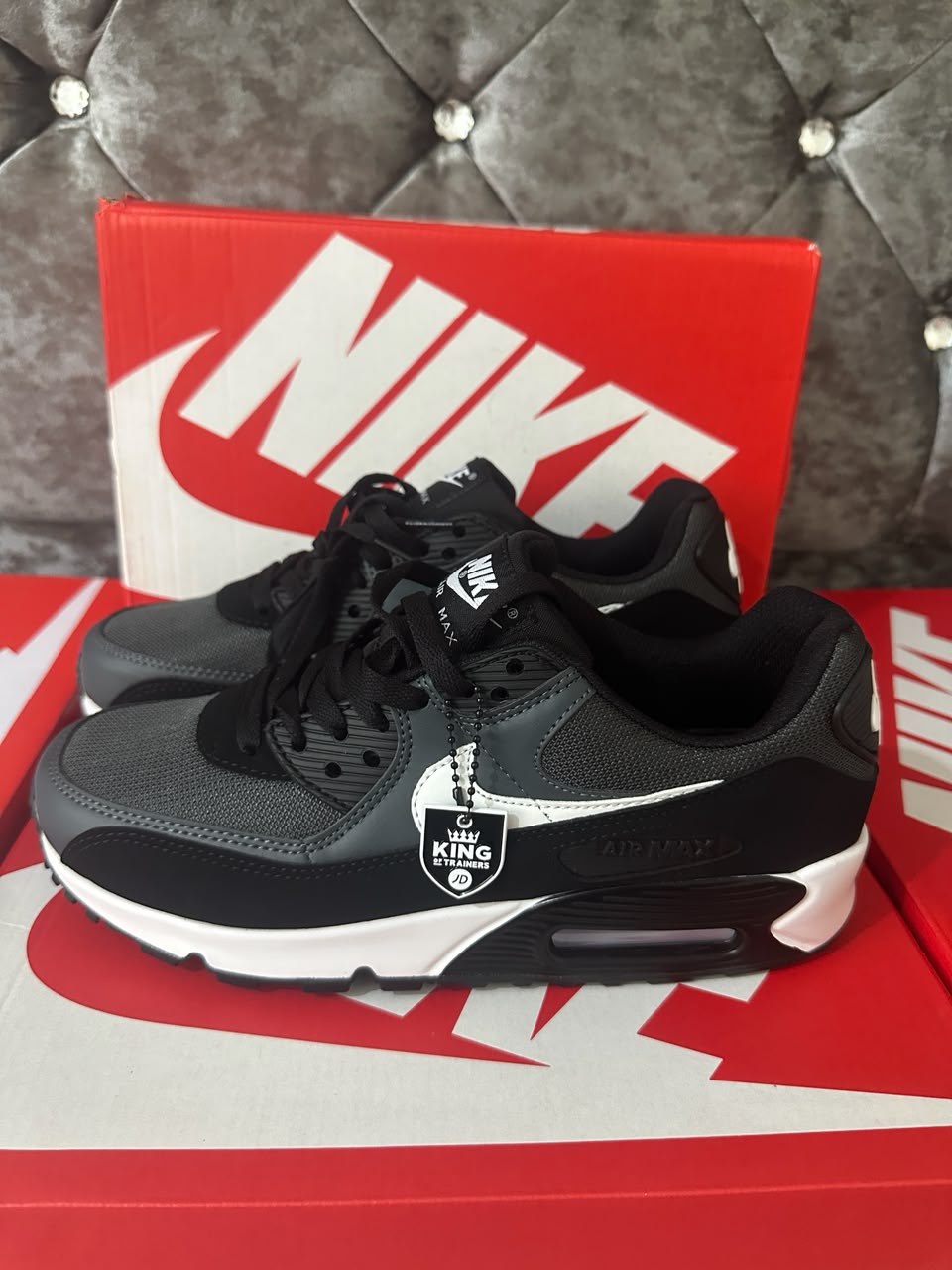 Nike Air Max 90 "Anthracite/Black" Mens Trainers UK Reps AAA Quality