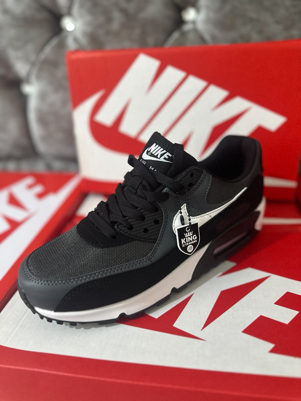 Nike Air Max 90 "Anthracite/Black" Mens Trainers UK Reps AAA Quality