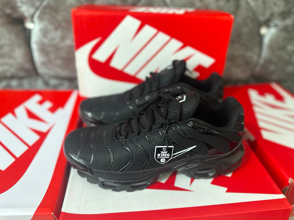 Nike Air Max Plus Triple Black Mens Trainers UK Reps AAA Quality