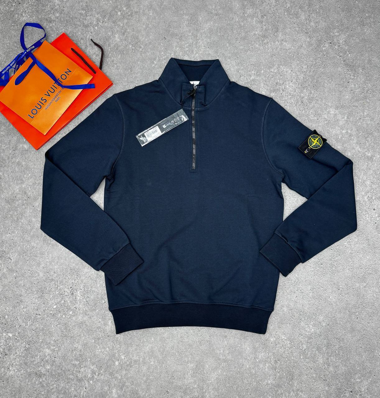 Stone Island Regular-fit Cotton Half-Zip Sweatshirts Mens Logo Patch in Multiple Colors UK Reps AAA Quality