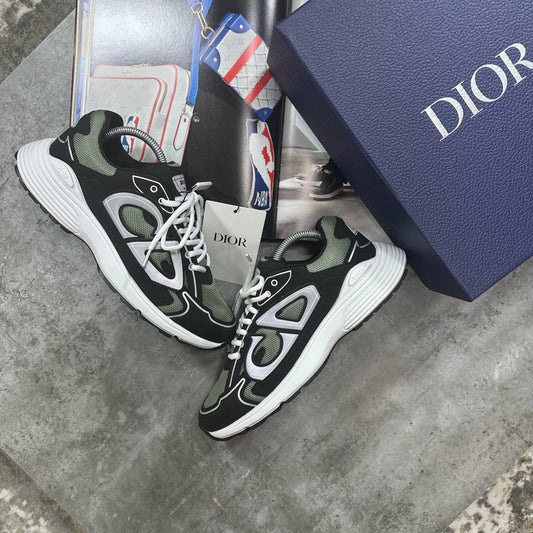 DIOR B30 TRAINERS - KHAKI / BLACK Sneakers for MEN AAA quality