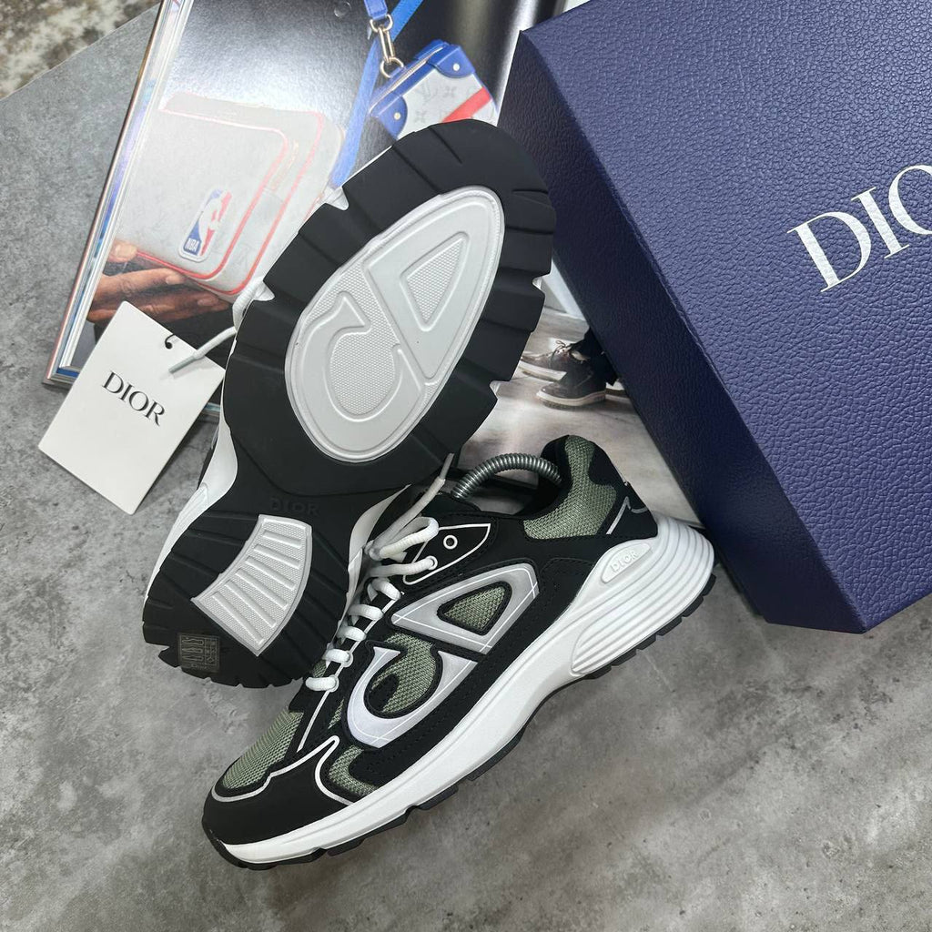 DIOR B30 TRAINERS - KHAKI / BLACK Sneakers for MEN AAA quality