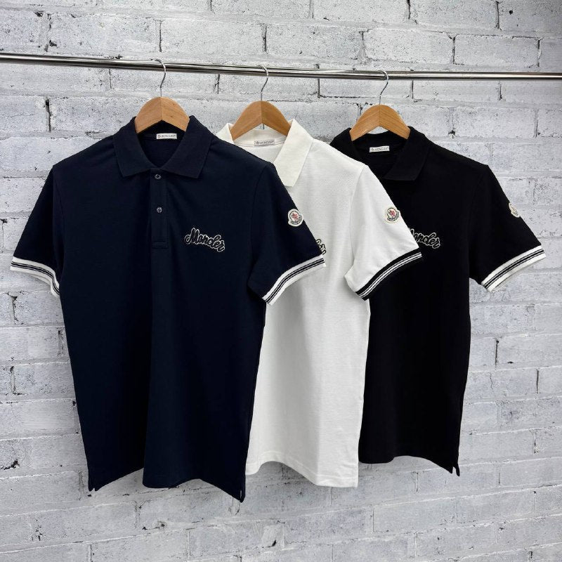 Moncler Men's Replica Black Polo Shirt Sale UK