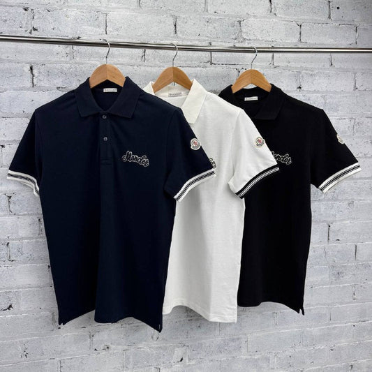 Moncler Men's Replica Black Polo Shirt Sale UK