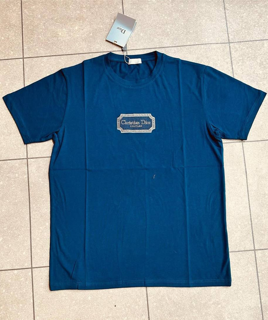 Christian Dior Logo T-Shirts Black Blue Gray Beige in AAA quality First Copy UK