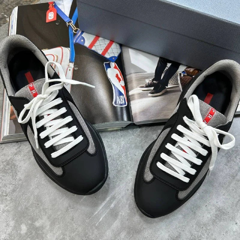 Prada America’s Cup Soft Rubber and Bike Fabric Trainers For Mens UK Reps AAA Quality