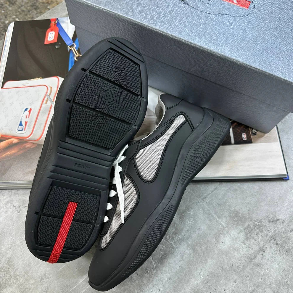 Prada America’s Cup Soft Rubber and Bike Fabric Trainers For Mens UK Reps AAA Quality