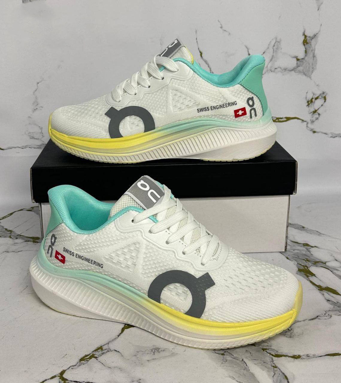 On Cloudboom Yellow White Strike Trainers Womens Best Sale AAA Quality UK Reps